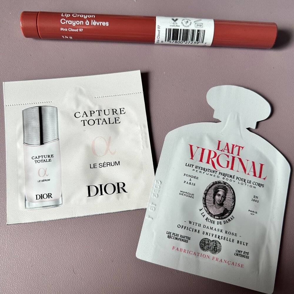 Quo lip crayon - pink cloud 97, Dior Capture Totale serum sample & Lait Virginal